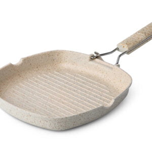 Square ceramic coated non-stick grill frying pan
