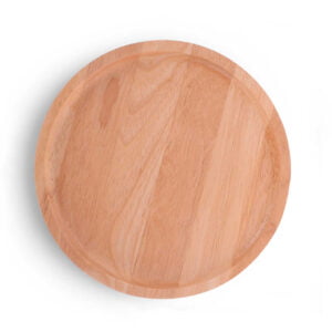 Round medium wood serving plate