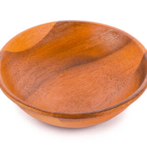 Small natural wood serving bowl