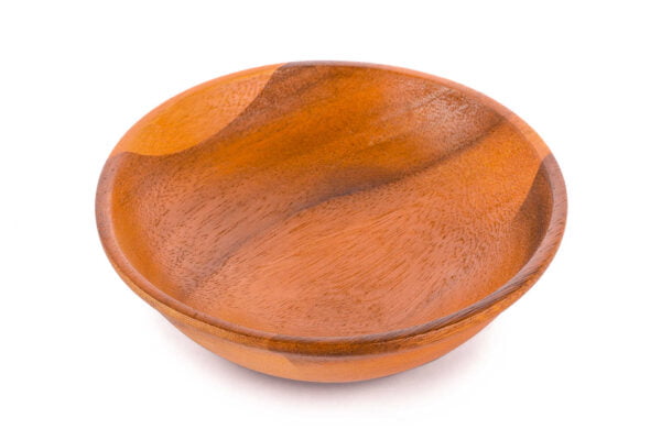 Small natural wood serving bowl